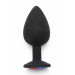 Анальна пробка Toy Joy Rainbow Booty Jewel з райдужним кристалом, чорний, Large
