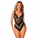 Боди кружевной Obsessive Olvidia, черный, M/L