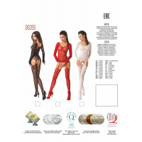 Бодістокінг BS055 black Passion, сітка, з відкритим доступом, чорний, One SIze