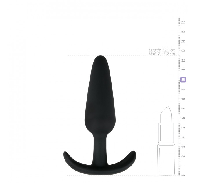 Анальна пробка Buttplug чорна, L