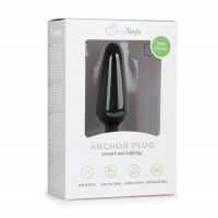 Анальная пробка EasyToys Buttplug черная, L