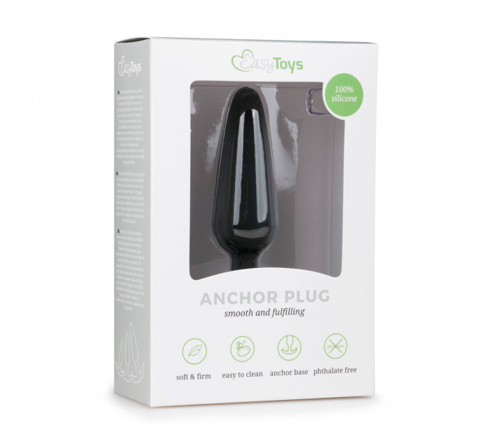 Анальна пробка Buttplug чорна, L