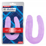 Фаллоимитатор двойной Chisa Hi-Rubber, фиолетовый