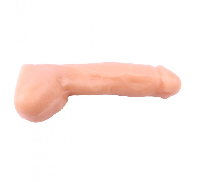 Фаллоимитатор реалистик с мошонкой Chisa T-Skin Spread Me No.01 из киберкожи, бежевый