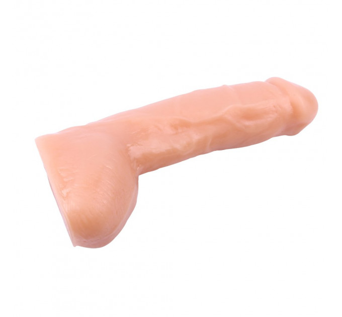 Фаллоимитатор реалистик с мошонкой Chisa T-Skin Spread Me No.01 из киберкожи, бежевый