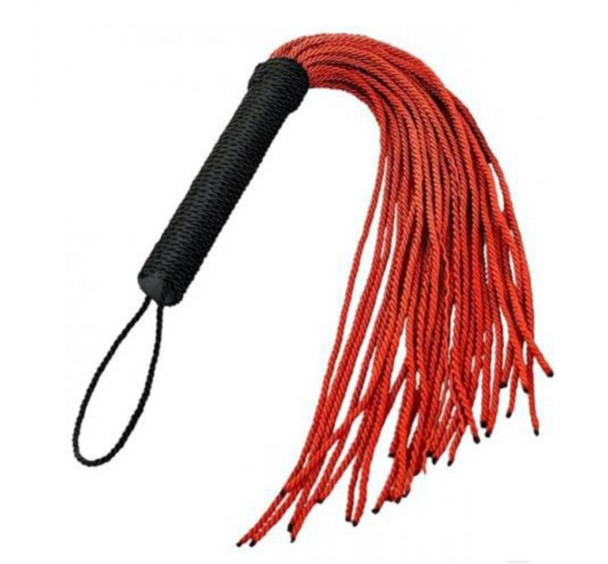 Флоггер DS Fetish Rope flogger black/red