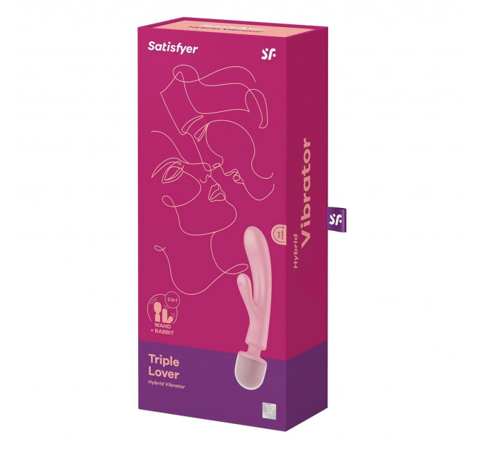Гибридный вибратор Микрофон-Кролик Satisfyer Triple Lover, розовый