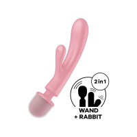 Гібридний вібратор Мікрофон-Кролик Satisfyer Triple Lover, рожевий