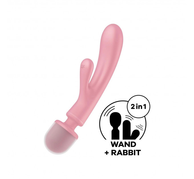 Гибридный вибратор Микрофон-Кролик Satisfyer Triple Lover, розовый