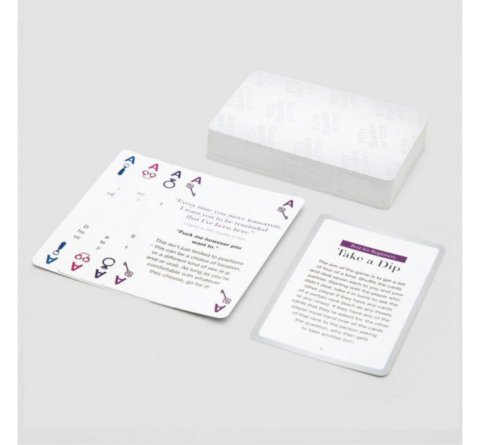 Игральные карты Fifty Shades Of Grey Play Nice Talk Dirty для прелюдии, 52 карты