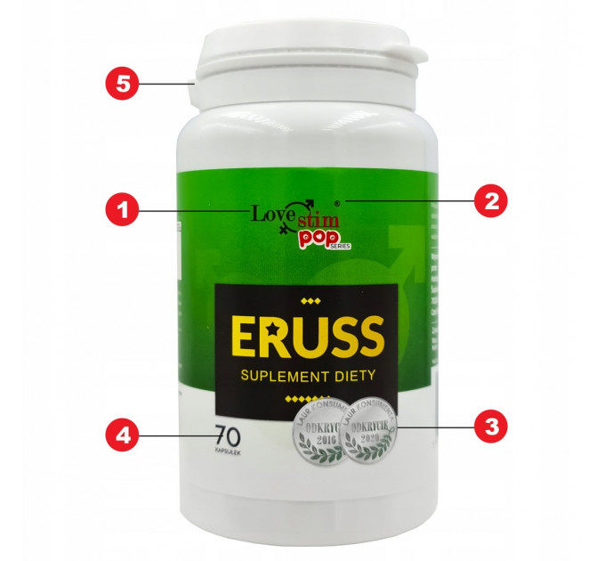 Капсулы для повышения потенции LoveStim Eruss (цена за упаковку, 70 капсул)