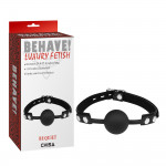 Кляп-шарик Chisa Behave! Luxury Fetish, черный