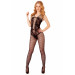 Комбинезон кружевной с открытым доступом Daring Intimates Hex and Lace Net Bodystocking, черный