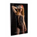 Комбинезон кружевной с открытым доступом Daring Intimates Hex and Lace Net Bodystocking, черный