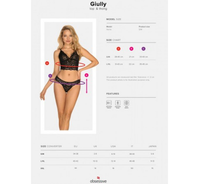 Комплект Obsessive Giully S/M
