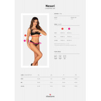 Комплект сітка XS/S Nesari Obsessive, з відкритим доступом, чорний