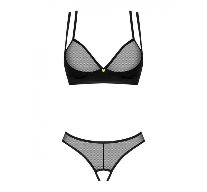 Комплект сетка XS/S Nesari Obsessive, с открытым доступом, черный