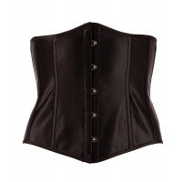 Корсет з відкритим бюстом, L, Cottelli Collection Party Corset Open Cup на талію, чорний