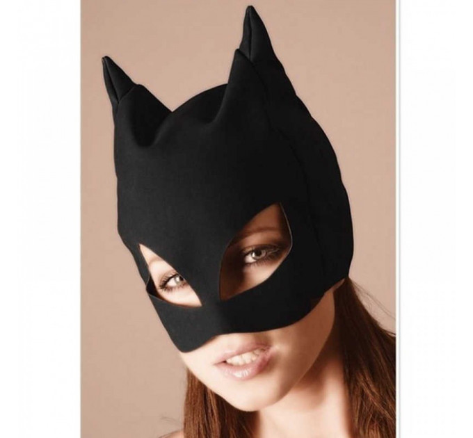Маска кошки бархатистая Bad Kitty, черная
