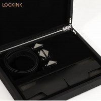 Маска шкіряна на очі Чорна Lockink