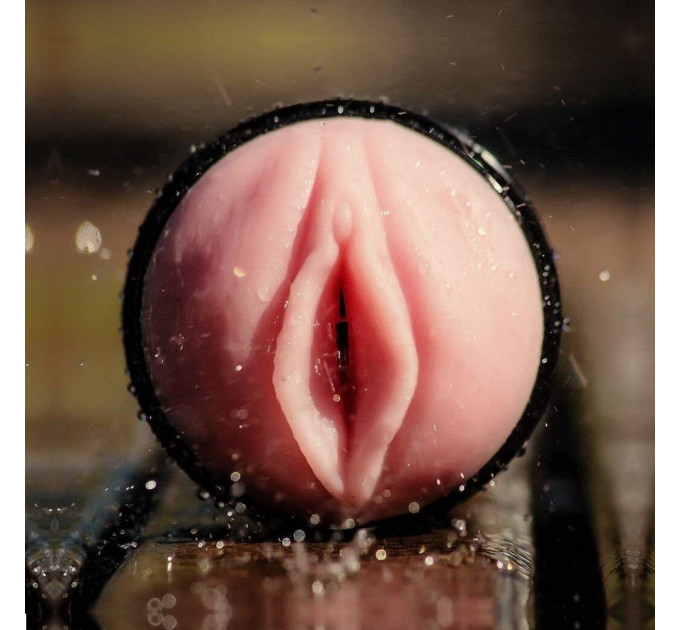 Мастурбатор в колбе Fleshlight Pink Lady Vortex, киберкожа, телесный
