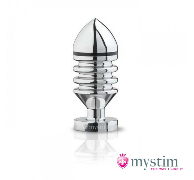 Металлическая анальная пробка Mystim Hector Helix S