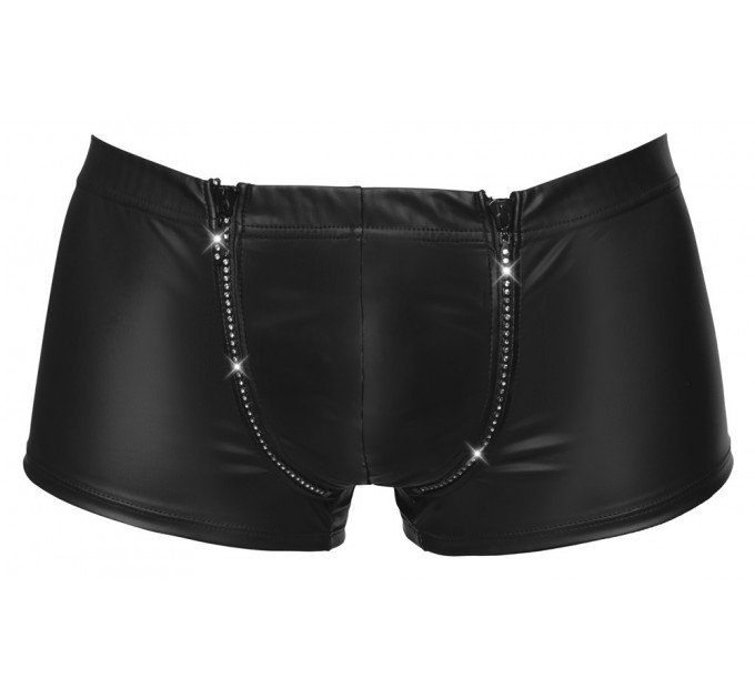 Боксери труси зі стразами по блискавці Sven Joy Ment Men's Pants, чорний, L