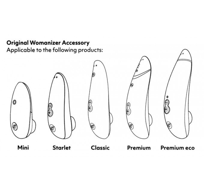 Змінні насадки Womanizer Premium, Eco, Classic, Liberty, Starlet 2, білий, розмір L