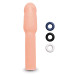 Насадка на пенис Size-Up Penis Extender с 3 эрекционными кольцами в наборе, бежевая