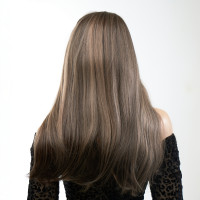 Парик длинный с челкой Fetish Hair, русый с эффектом мелирования, 60 см