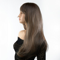 Парик длинный с челкой Fetish Hair, русый с эффектом мелирования, 60 см