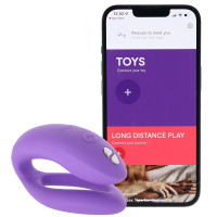 Смарт - Вібратор для пари WE-VIBE SYNC O LIGHT, фіолетовий