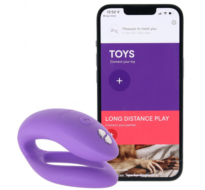 Смарт - Вибратор для пары WE-VIBE SYNC O LIGHT, фиолетовый