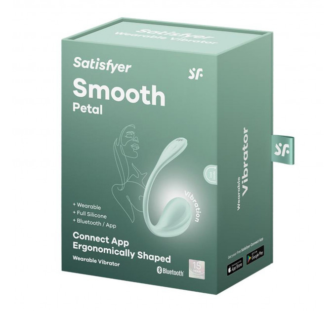 Смарт вибро-яйцо Satisfyer Smooth Petal, мятный