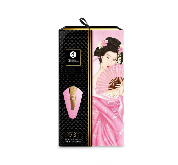 Вибратор для клитора Shunga Obi нежно розовый, 11.5 см x 7 см