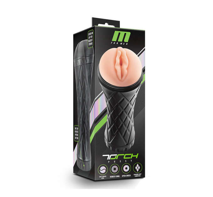 Мастурбатор в колбе вагина M FOR MEN THE TORCH PUSSY VANILLA