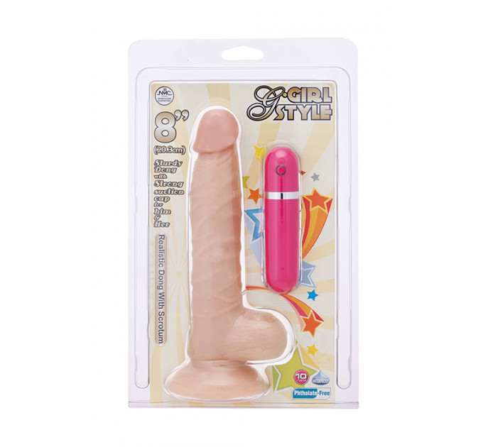 Вибромассажер G-Girl Style 8inch Vibrating Dong