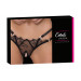 Стринги кружевные Cottelli Collection с открытым доступом, черные, S/M