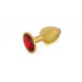 Анальна пробка Gold Metal Red, M