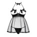 Бебидол Obsessive Delishya babydoll black S/M