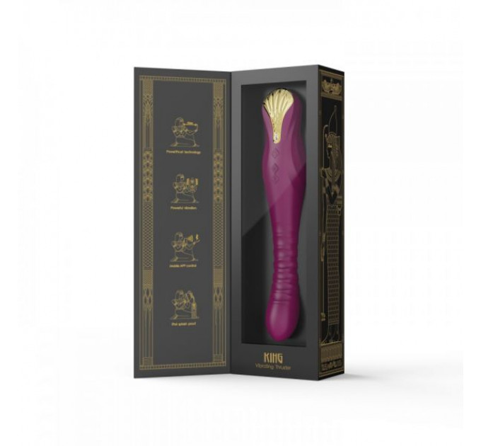 Вибромассажер с фрикциями и управлением со смартфона ZALO KING, Velvet