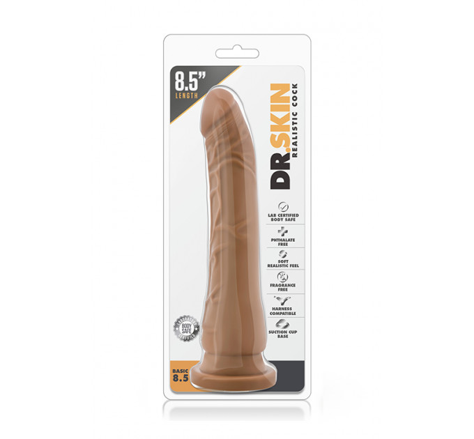 Фаллоимитатор DR. SKIN BASIC 8.5INCH MOCHA