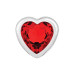 Анальная пробка стеклянная ADAM ET EVE RED HEART GEM GLASS PLUG LARGE