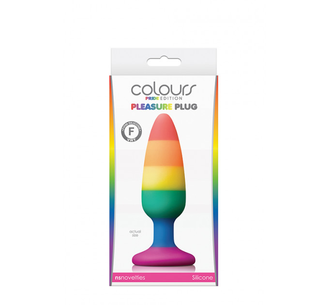 Анальна пробка силікон NS Novelties COLOURS PRIDE EDITION PLUG M