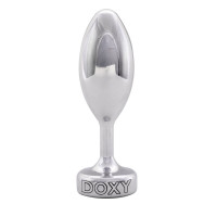 Анальная пробка металлическая Doxy Smooth Butt Plug, серебристая