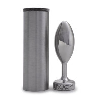 Анальная пробка металлическая Doxy Smooth Butt Plug, серебристая