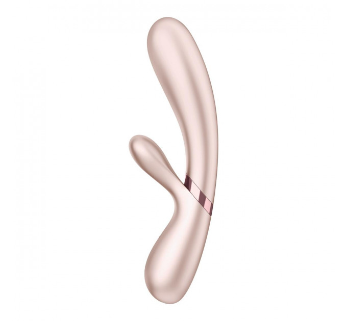 Двойной смарт вибратор с функцией нагрева Satisfyer Hot Lover, нюдовый