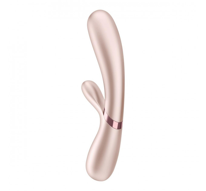 Двойной смарт вибратор с функцией нагрева Satisfyer Hot Lover, нюдовый