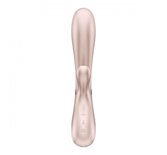 Двойной смарт вибратор с функцией нагрева Satisfyer Hot Lover, нюдовый