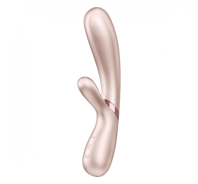 Двойной смарт вибратор с функцией нагрева Satisfyer Hot Lover, нюдовый